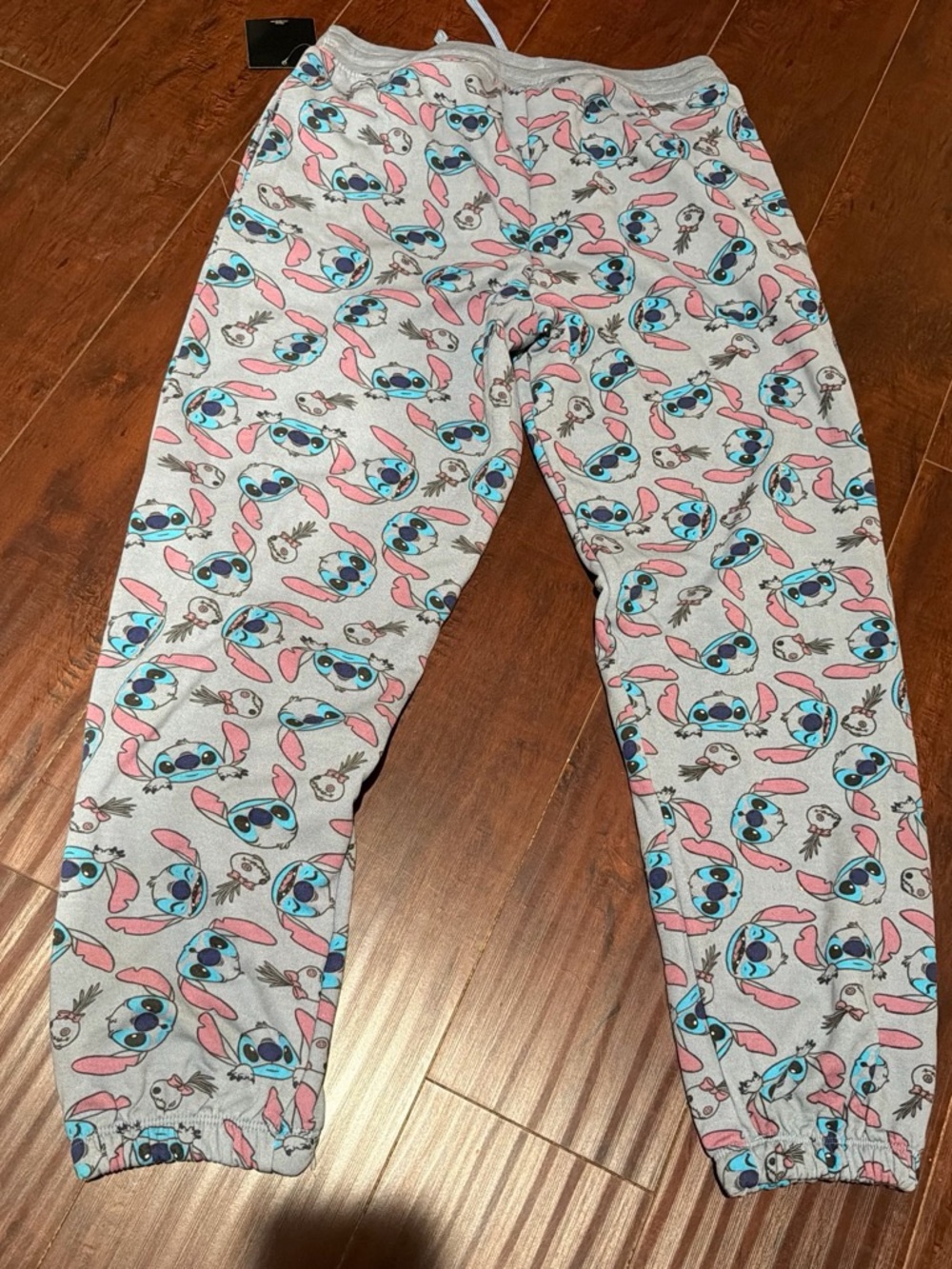 Disney Stitch Gray Pink Blue Jogger Pants